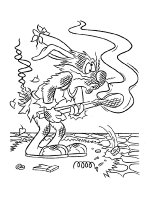 A coloring page of looney tunes